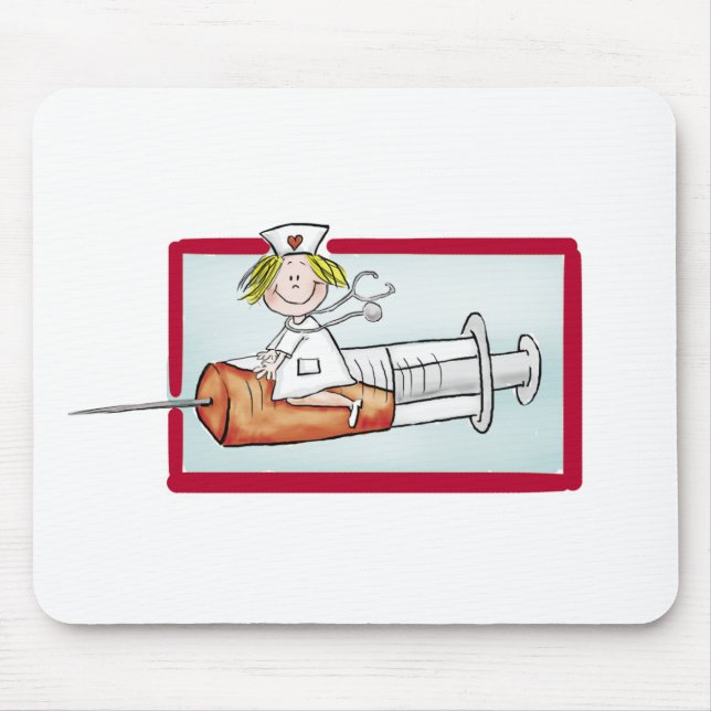 Personalise with name - The Super Nurse Mouse Pad (Front)