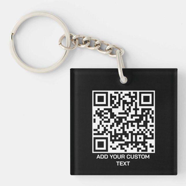 Personalise with QR Code for a Modern Touch Key Ring (Front)