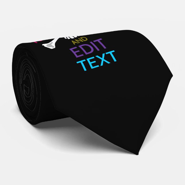 Personalise with Text Keep Calm Crossbones Skull Tie (Rolled)