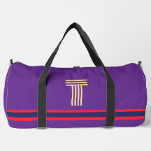 Personalise With Your Initial Red Stripe Purple