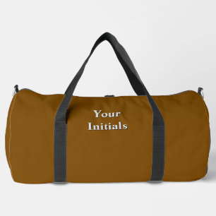 Personalise With Your Initials Brown    Duffle Bag