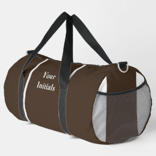Personalise With Your Initials Dk Brown Duffle Bag
