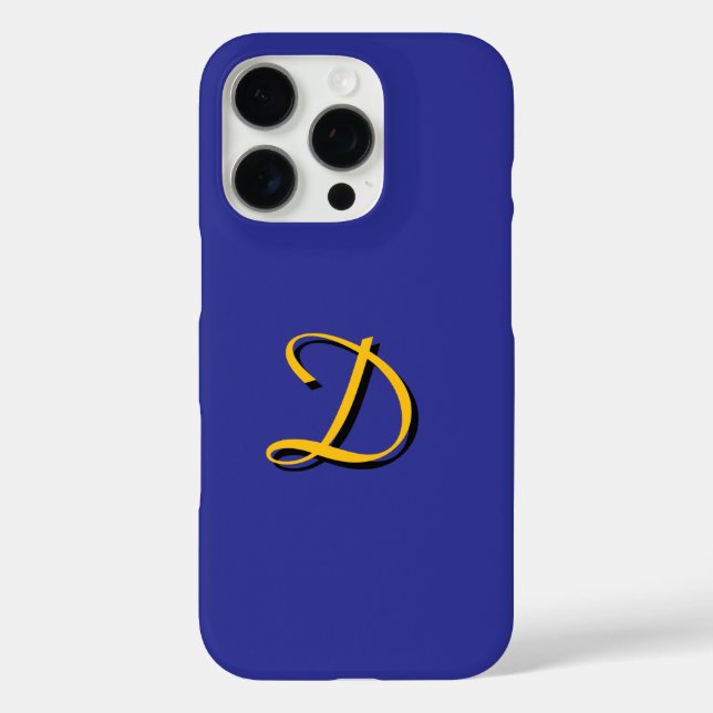 Personalise With Your Monogram Cobalt    Case-Mate iPhone Case (Back)