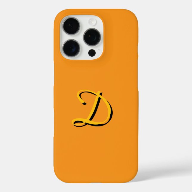 Personalise With Your Monogram Gold   Case-Mate iPhone Case (Back)