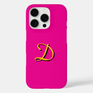 Personalise With Your Monogram Hot Pink iPhone 16 Pro Case