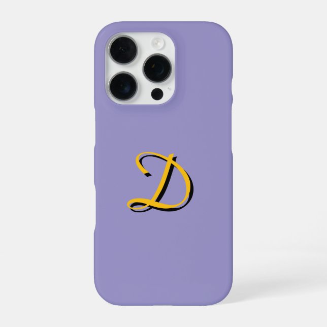 Personalise With Your Monogram Lavender  iPhone Case (Back)