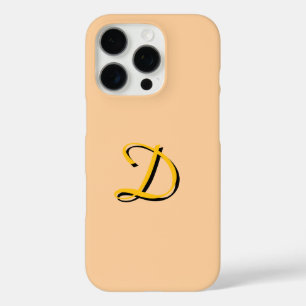 Personalise With Your Monogram Peach iPhone 16 Pro Case