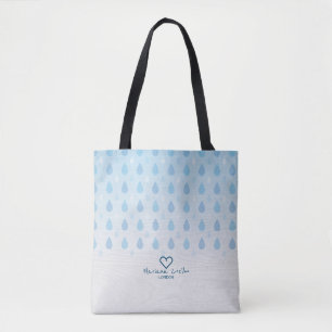 Personalise with your Name and City ♥ Love Drops ♥ Tote Bag
