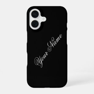 Personalise With Your Name Black iPhone 16 Case