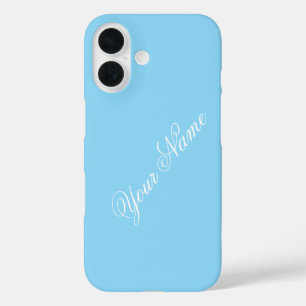 Personalise With Your Name Blue iPhone 16 Case