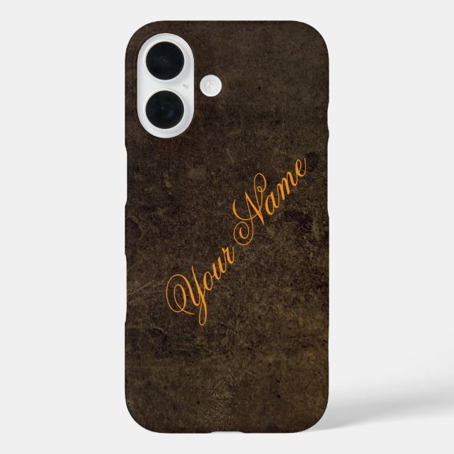 Personalise With Your Name Dark Rustic   Case-Mate iPhone Case (Back)