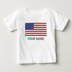 Personalise with your name USA United States Baby T-Shirt