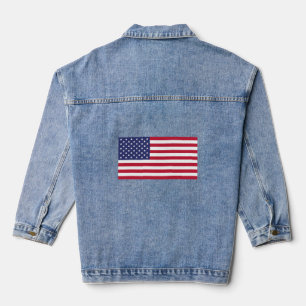 Personalise with your name USA United States Denim Jacket
