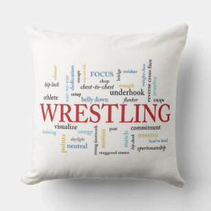 Personalise, Wrestling Coach Thank You in Words Cushion