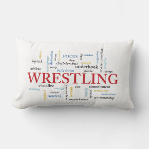 Personalise, Wrestling Coach Thank You in Words Lumbar Cushion