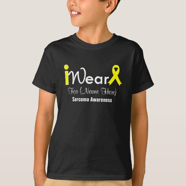 Personalise Yellow Ribbon Sarcoma T-Shirt (Front)