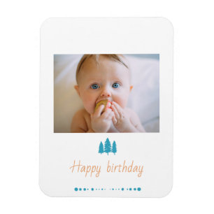 personalise your baby happy birthday memorable magnet