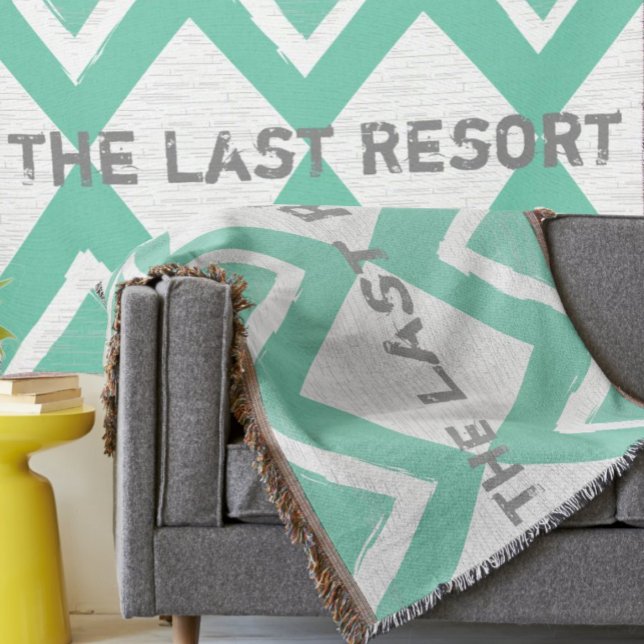 Personalise Your Beach House Mint Simple Modern Throw Blanket (Creator Uploaded)