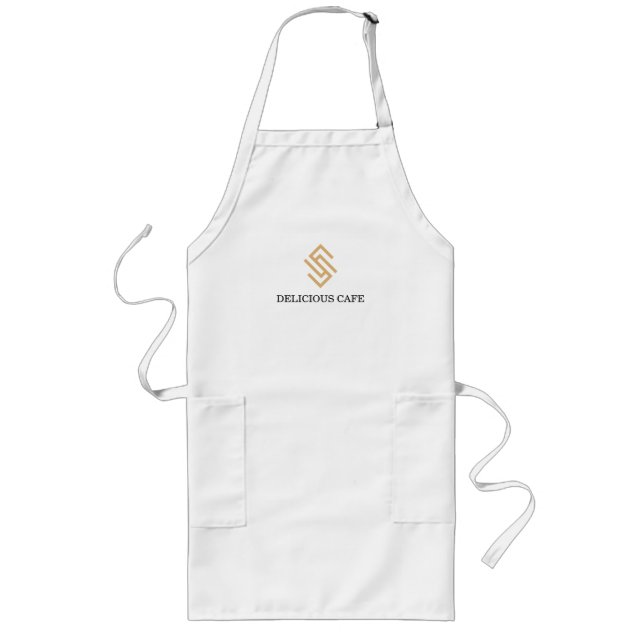 personalise your brand with logo long apron (Front)