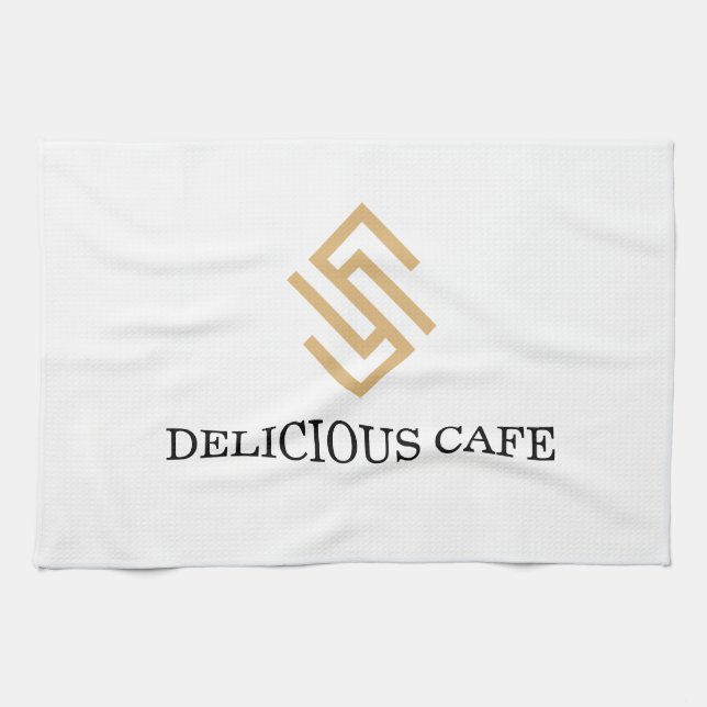 personalise your brand with logo tea towel (Horizontal)