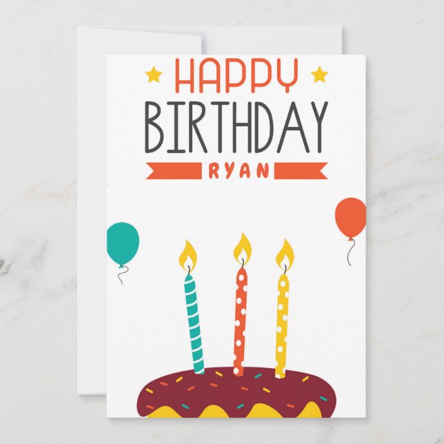 Personalise Your Celebrations: Birthday Invitation (Front)