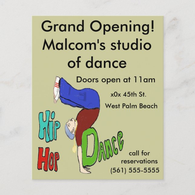 Personalise Your Flyer (Front)