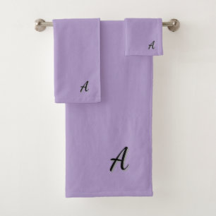 Personalise Your Initial(s) Lavender Bath Towel Set