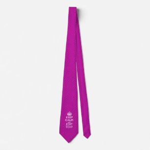 Personalise Your Keep Calm and Gift Hot Pink Twist Tie