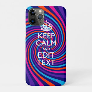 Personalise Your Keep Calm and Multicolored Swirl iPhone 11 Pro Case