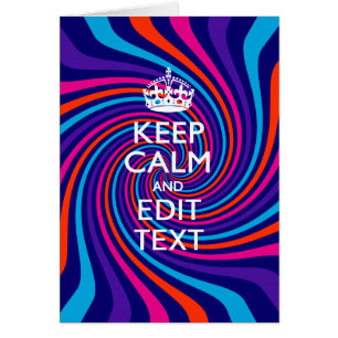 Personalise Your Keep Calm Text on Multicolored