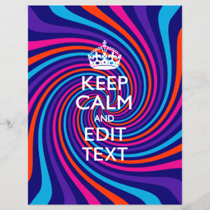Personalise Your Keep Calm Text on Multicolored Flyer