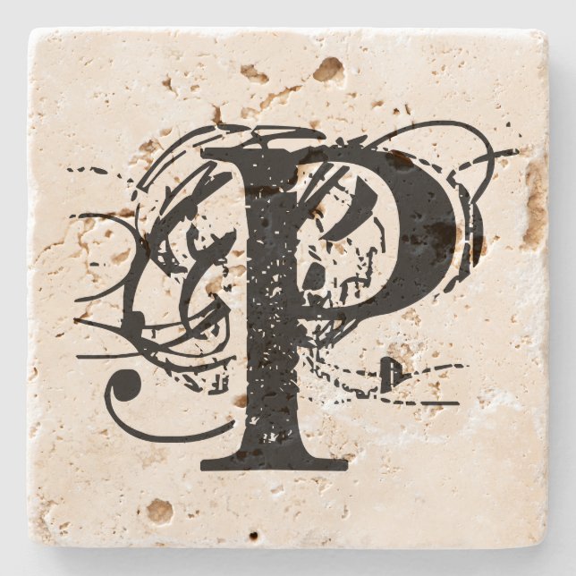 Personalise Your Letter  Stone Coaster (Front)
