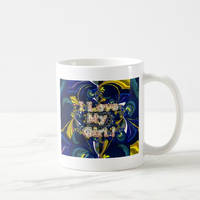 Personalise Your Love Infinity: I Love my Girl Coffee Mug (Right)