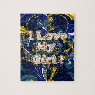 Personalise Your Love Infinity: I Love my Girl Jigsaw Puzzle