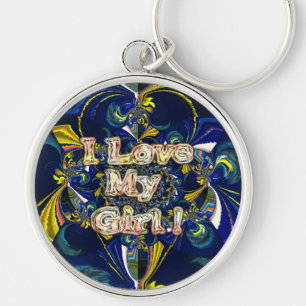 Personalise Your Love Infinity: I Love my Girl Key Ring