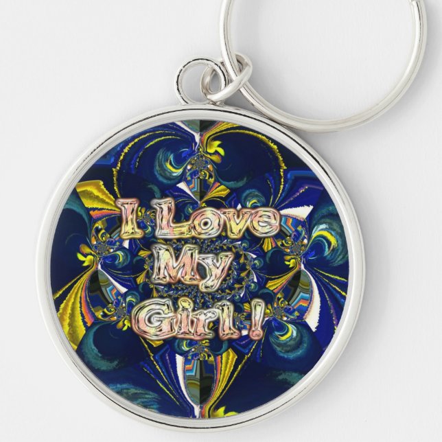 Personalise Your Love Infinity: I Love my Girl Key Ring (Front)