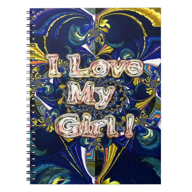 Personalise Your Love Infinity: I Love my Girl Notebook (Front)