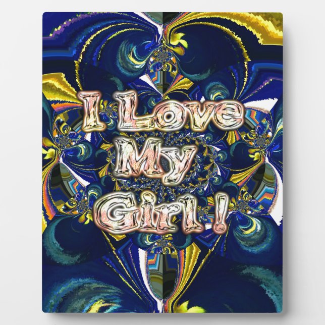 Personalise Your Love Infinity: I Love my Girl Plaque (Front)