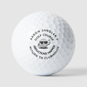 Personalise Your Name Funny Abduction Golf Balls