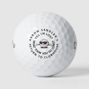 Personalise Your Name Funny Lost Golf Ball