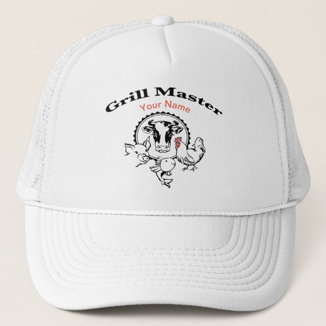 Personalise Your Name Grill Master hat (Front)