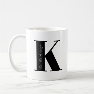 Personalise Your Name Start with Letter K Coffee Mug