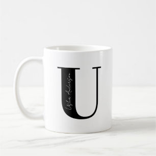 Personalise Your Name Start with Letter U Coffee Mug