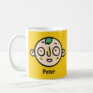 Personalise Your Name with a Funny Cartoon Face Coffee Mug