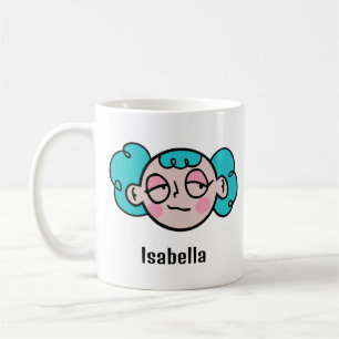 Personalise Your Name with a Funny Cartoon Face Coffee Mug