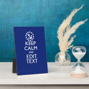 Personalise Your Nautical Keep Calm And Edit Text Plaque