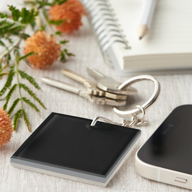 Personalise Your Own Aluminium Square Key Ring (Front Right)