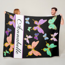 Personalise Your Own Butterfly Fleece Blanket