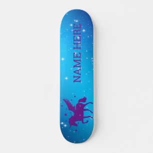 Personalise Your Own Colourful Magical Unicorn Skateboard