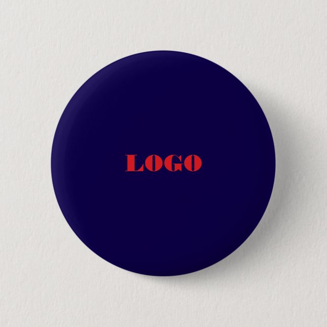 Personalise Your Own Dark Blue Round Button (Front)